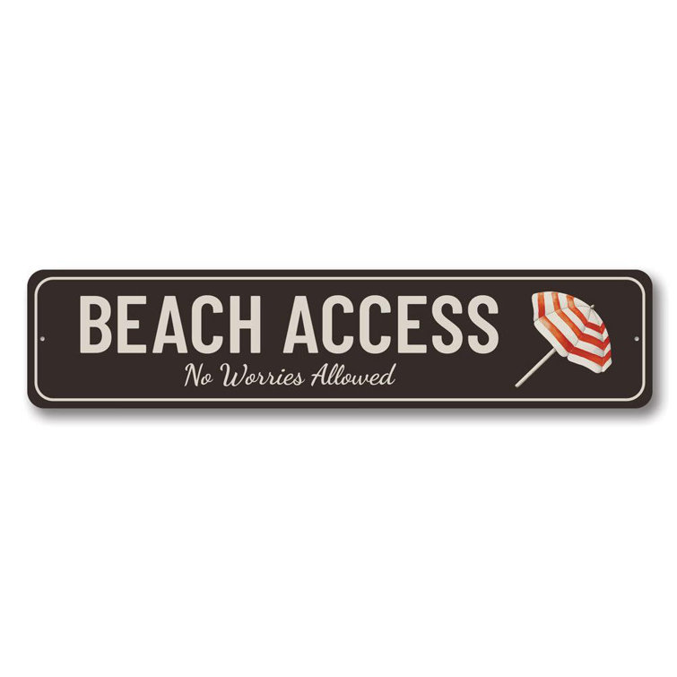 Lizton Sign Shop, Inc Beach Access Aluminum Sign Wayfair